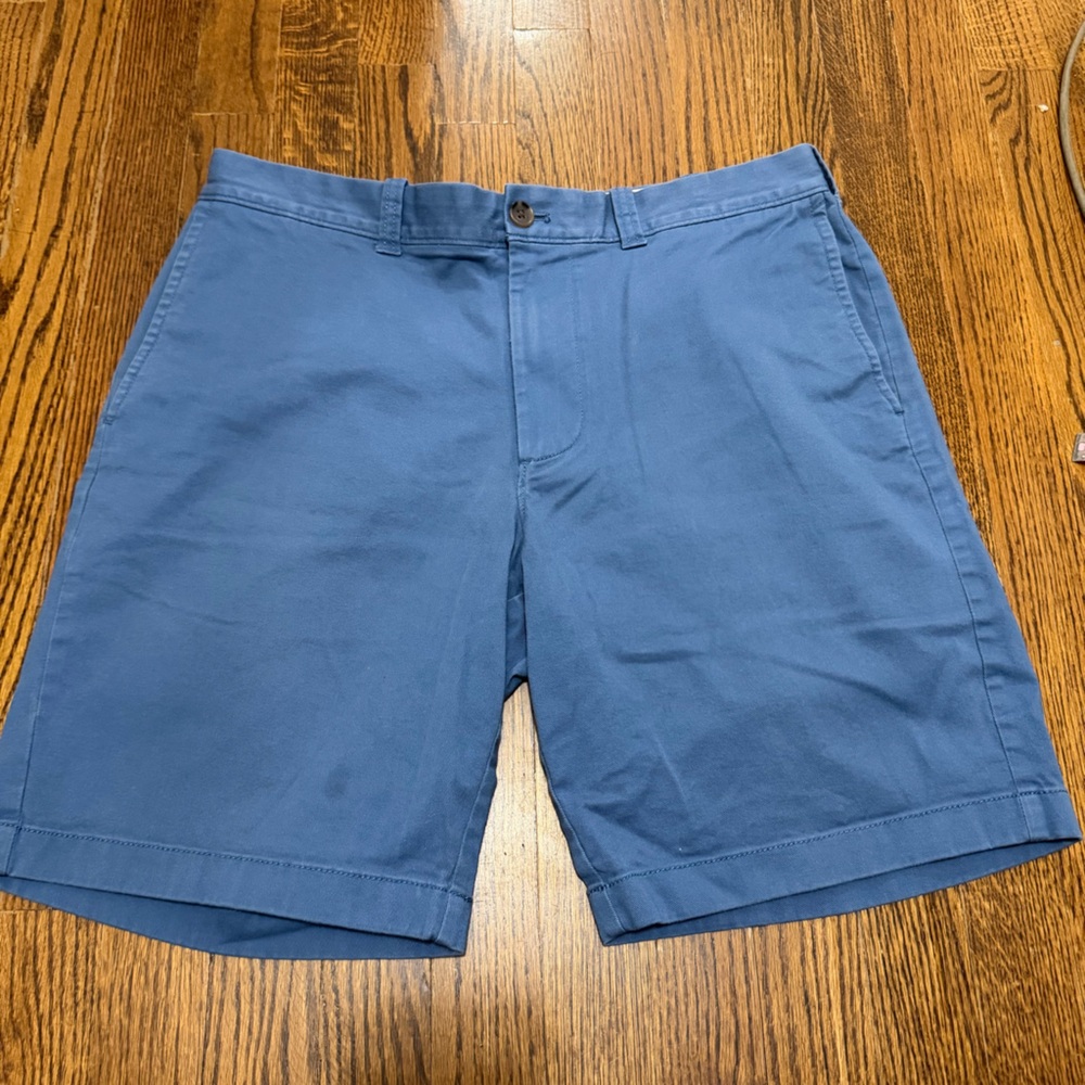 J.Crew Flat Front Chino Style Dusty Blue Shorts Size 33